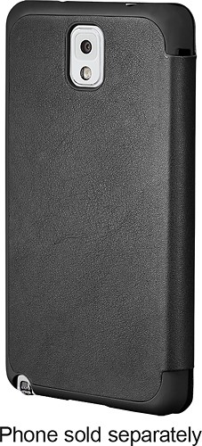  Platinum - Leather Flip Case for Samsung Galaxy Note 3 Cell Phones - Black