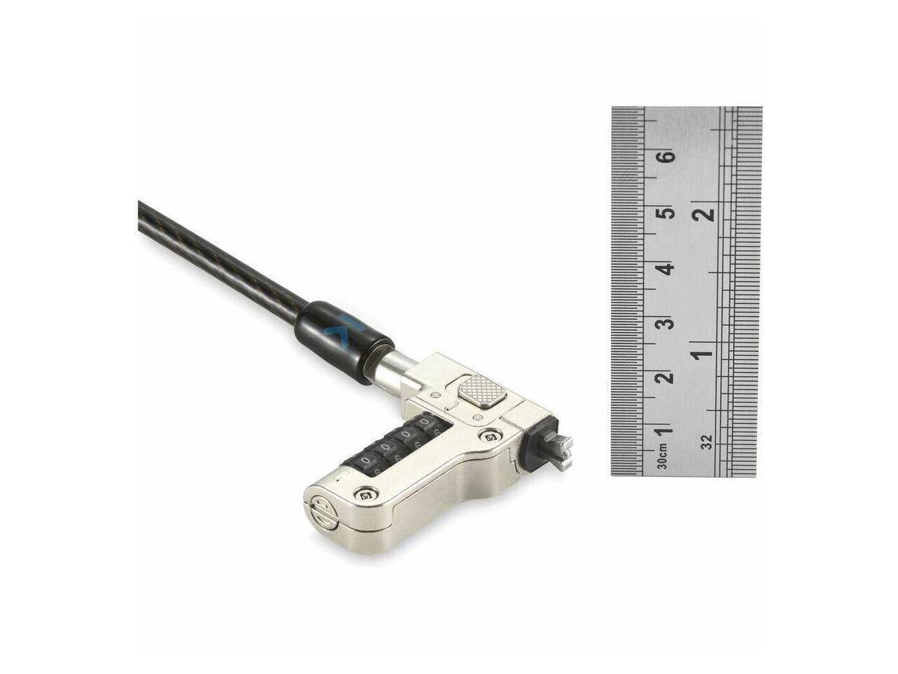 Alt View 7. Kensington - Kensington Slim N17 2.0 Combo Laptop Lock - Resettable 4-Wheel - Carbon Steel - 5.91 ft.