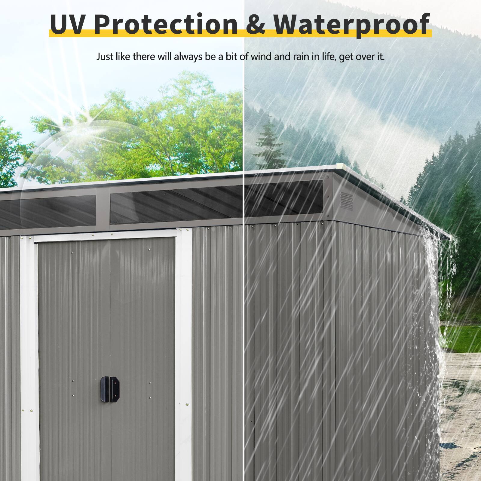 UV Protection & Waterproof

Just like there will always be a bit of wind and rain in life, get over it.