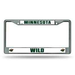 Rico Industries - Minnesota Wild NHL Hockey Chrome Metal License Plate Frame - Multi