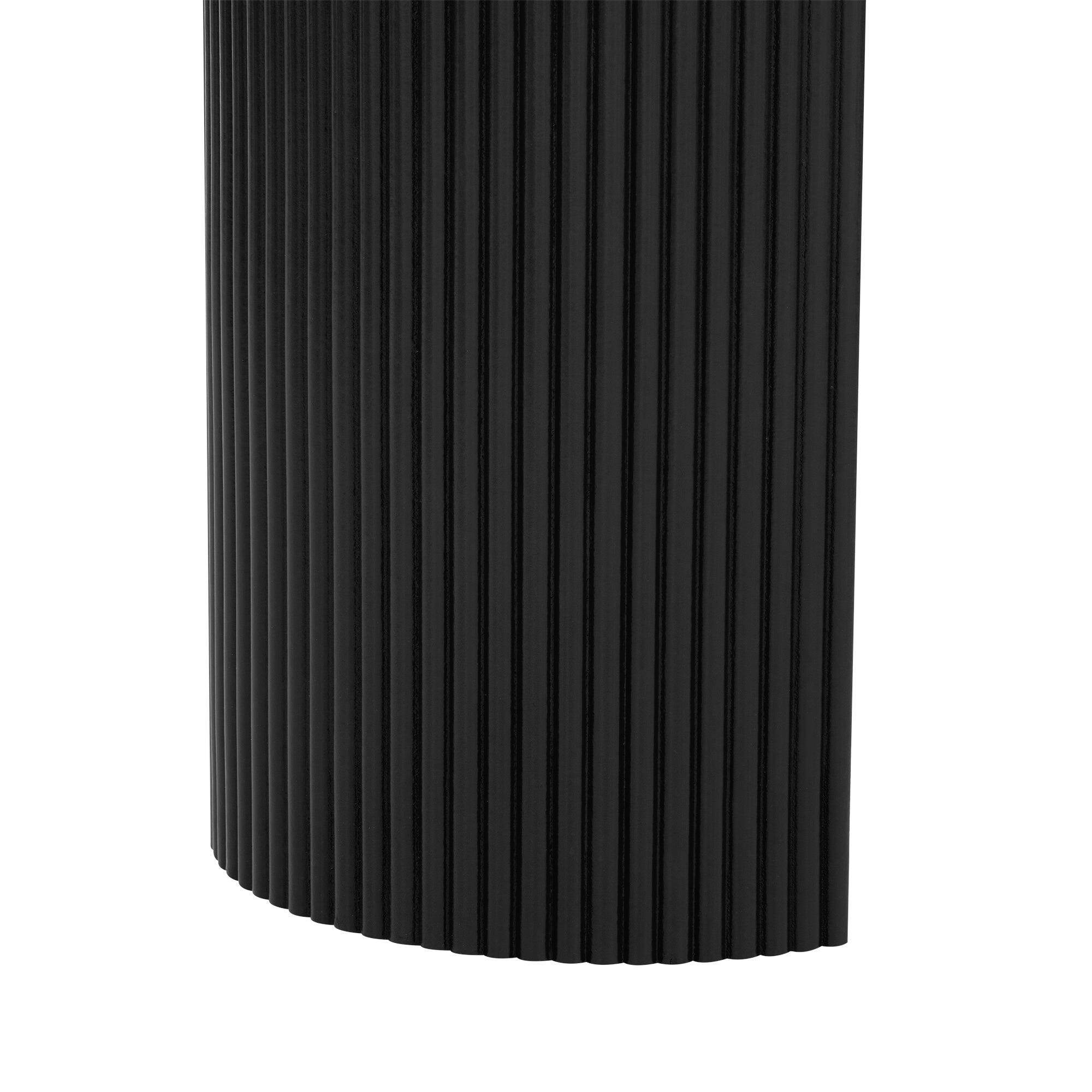 Alt View 5. Boyel Living - Modern Curved Console Table with Unique Vertical Stripe Design - Black.