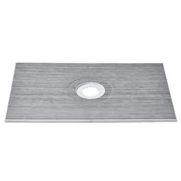 VEVOR - Shower Curb Kit, 60"x38" Shower Pan Kit with 6.3" Central Drain, Lightweight EPS Shower Installation Kits - Gray