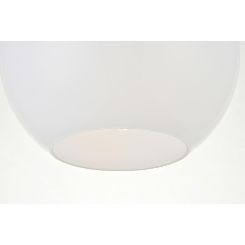 Back. Living District - Baxter 1 Light Chrome Flush Mount With Frosted White Glass - Chrome And Frosted White.