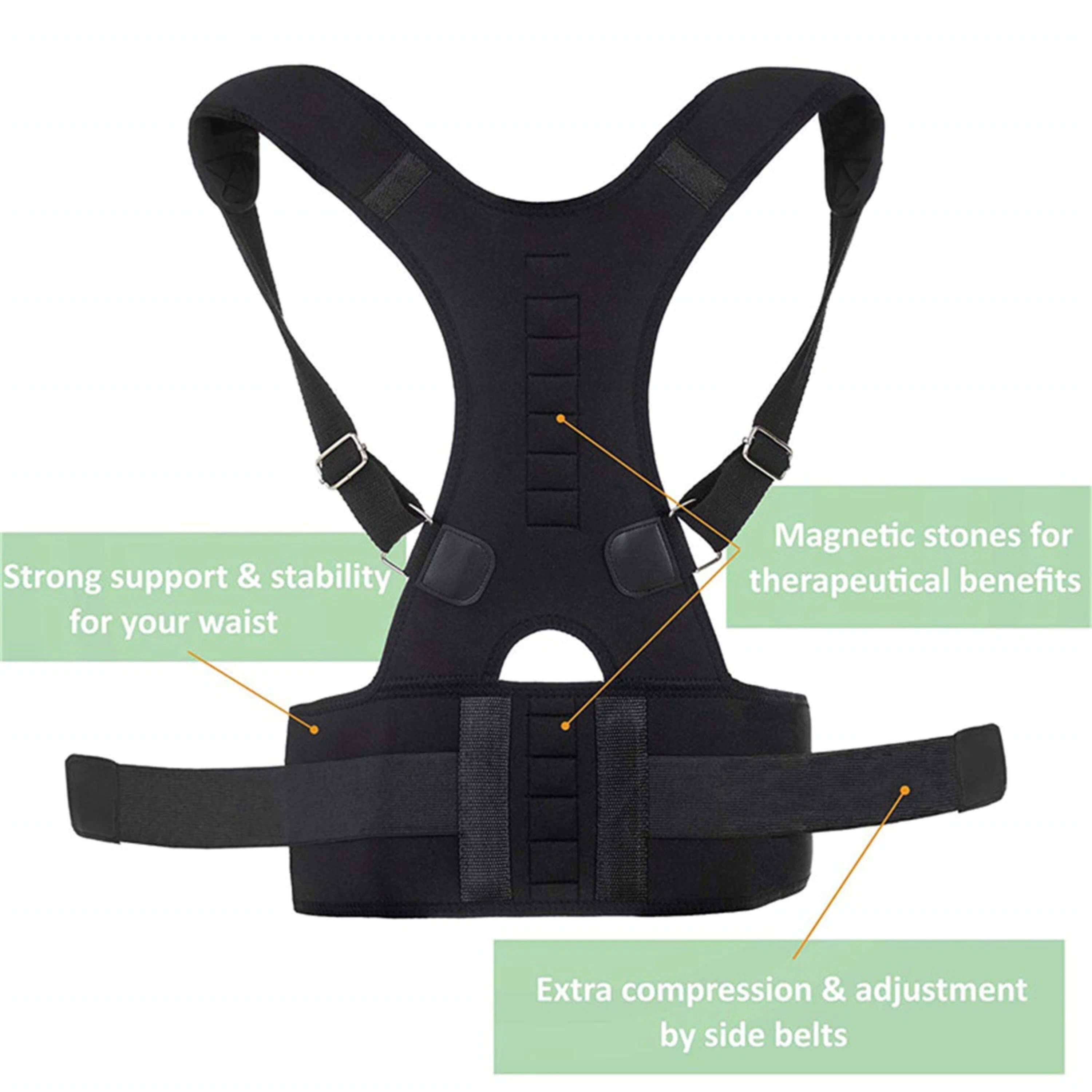 - Strong support & stability for your waist
- Magnetic stones for therapeutic benefits
- Extra compression & adjustment by side belts