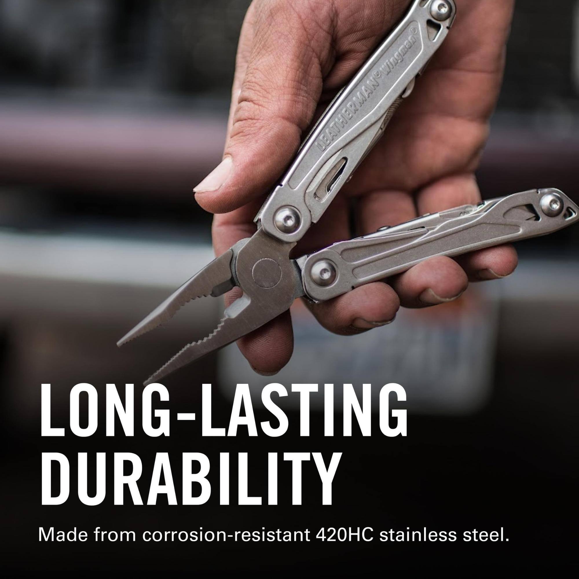 Wingman DEATHERMAN LONG-LASTING DURABILITY Made from corrosion-resistant 420HC stainless steel.