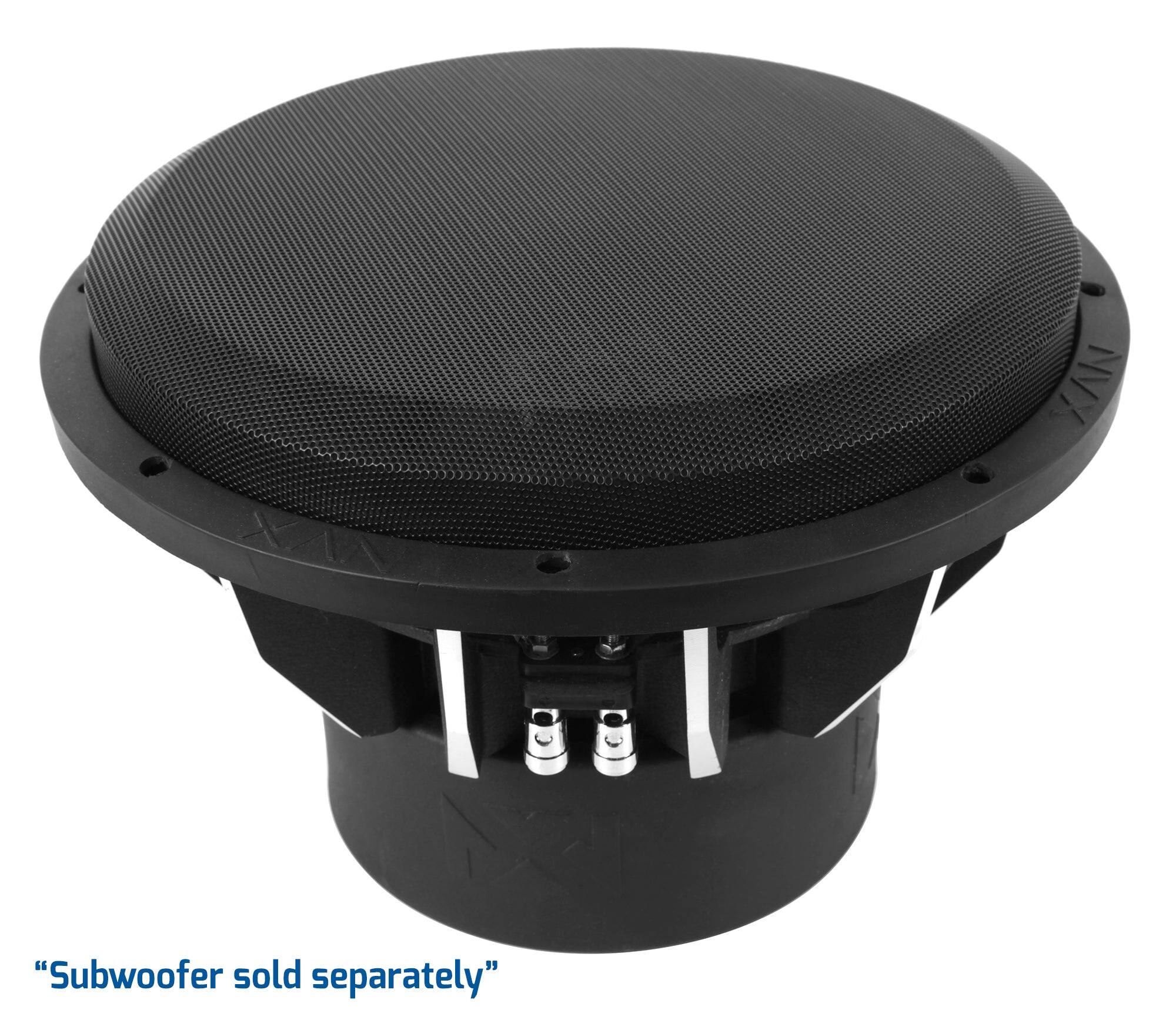 "Subwoofer sold separately"