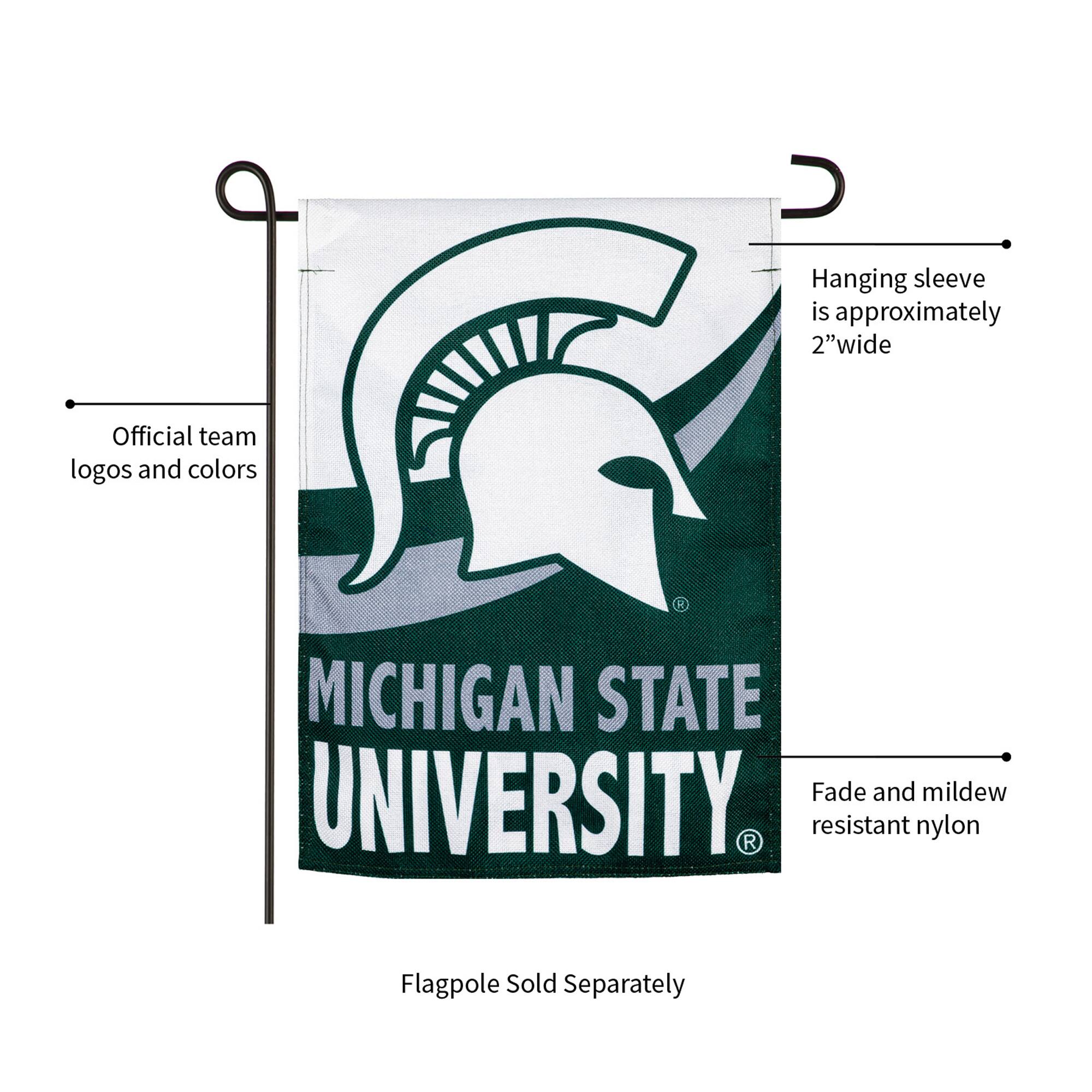 - Official team logos and colors
- Hanging sleeve is approximately 2" wide
- Fade and mildew resistant nylon
- Flagpole Sold Separately