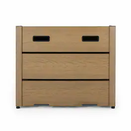 RYHNUYNE - Archie Square WPC Fire Pit Base – Durable Wood-Plastic Composite Stand for Outdoor Fire Pits, Patio, Backyard, Deck - Brown