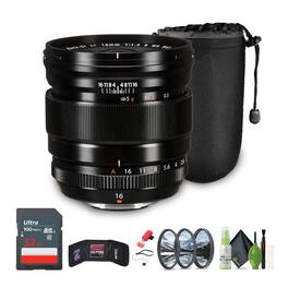 Fujifilm - XF 16mm f/1.4 R WR Lens, 32GB Memory Card - Black