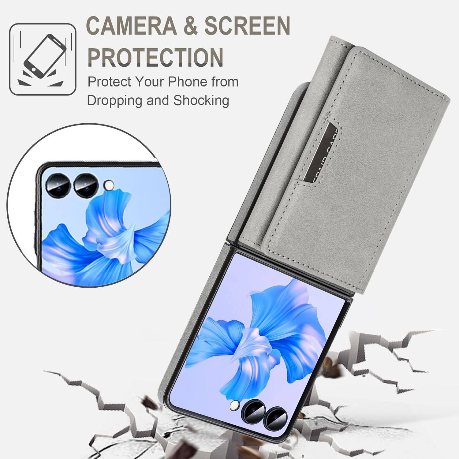 CAMERA & SCREEN PROTECTION  
Protect Your Phone from Dropping and Shocking