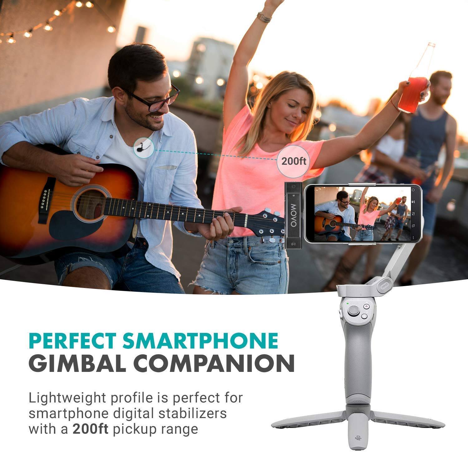 PERFECT SMARTPHONE GIMBAL COMPANION

Lightweight profile is perfect for smartphone digital stabilizers with a 200ft pickup range