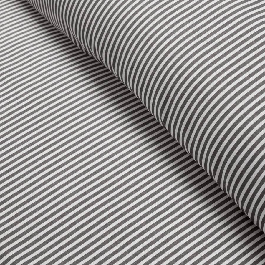 Left. Hivvago - Full/Queen Grey White Stripe Ruffle Reversible 3 Piece Comforter Set - Grey , White.