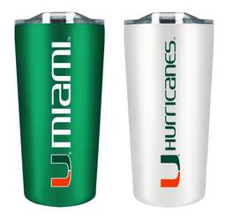 The Fanatic Group - Miami Hurricanes 18oz. Soft Touch Tumbler Two-Piece Set - Multicolor