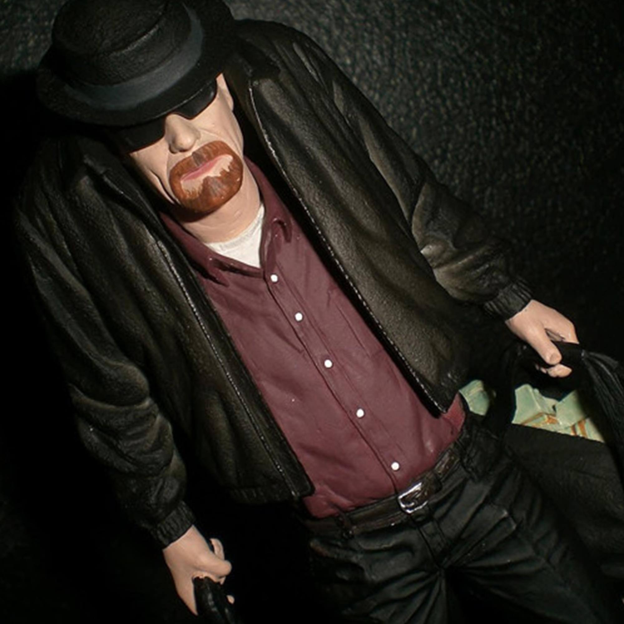 Alt View 2. Mezco Toyz - Breaking Bad Walter White Heisenberg 6" Action Figure - Black.