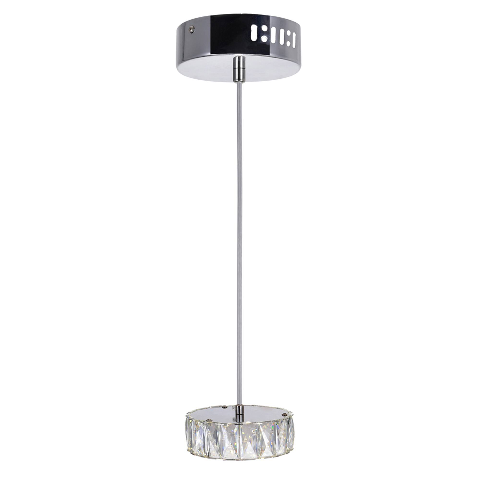 Left. CWI Lighting - Milan LED Mini Pendant With Chrome Finish - Chrome.