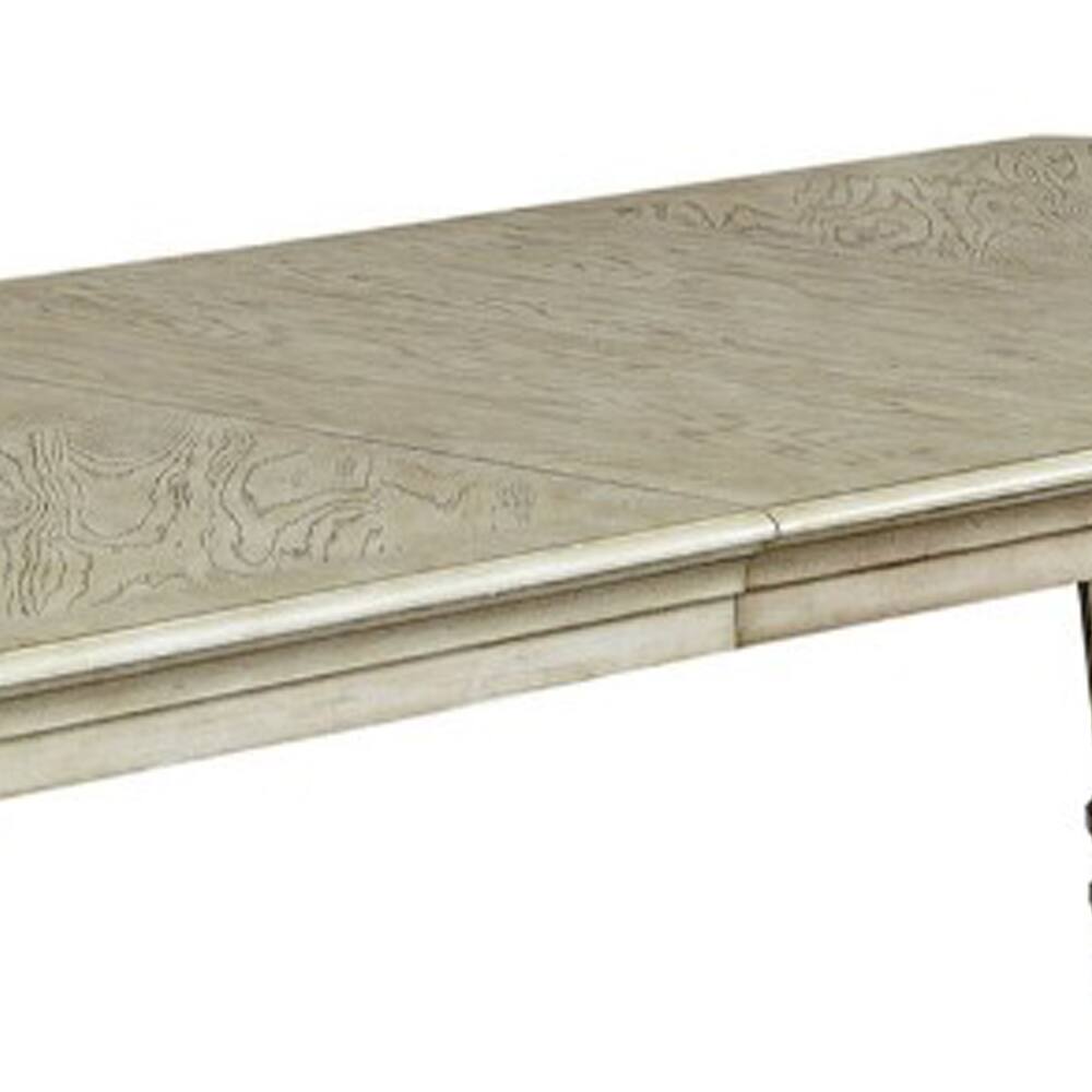 Alt View 2. Manhattan Lane - Holcroft Transitional Style Dining Table, Antiqued White - Antiqued White.