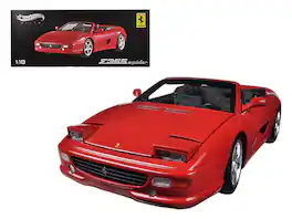 Ferrari F355 Spider Convertible Elite Edition 1/18 Diecast Car Model by Hot Wheels - Red