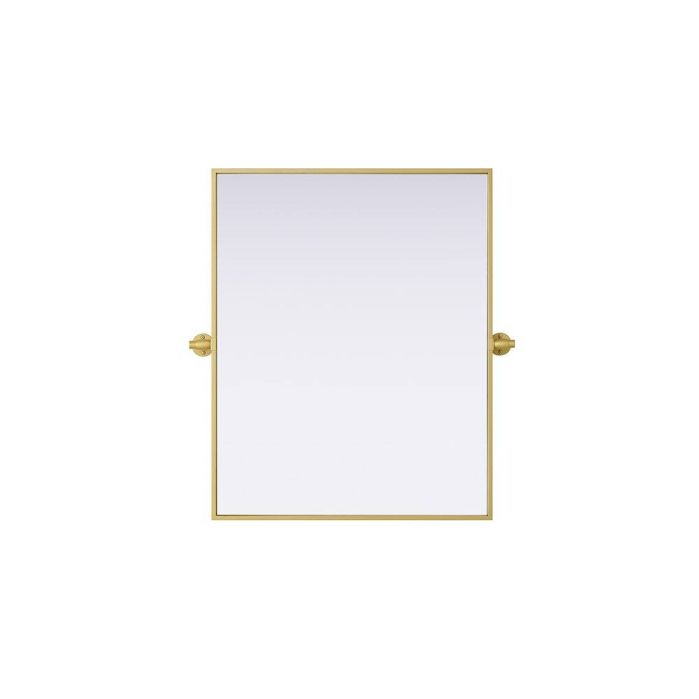 Alt View 6. Elegant Kitchen and Bath - Amoura 24X30 Pivot Mirror In Brass - Brass.