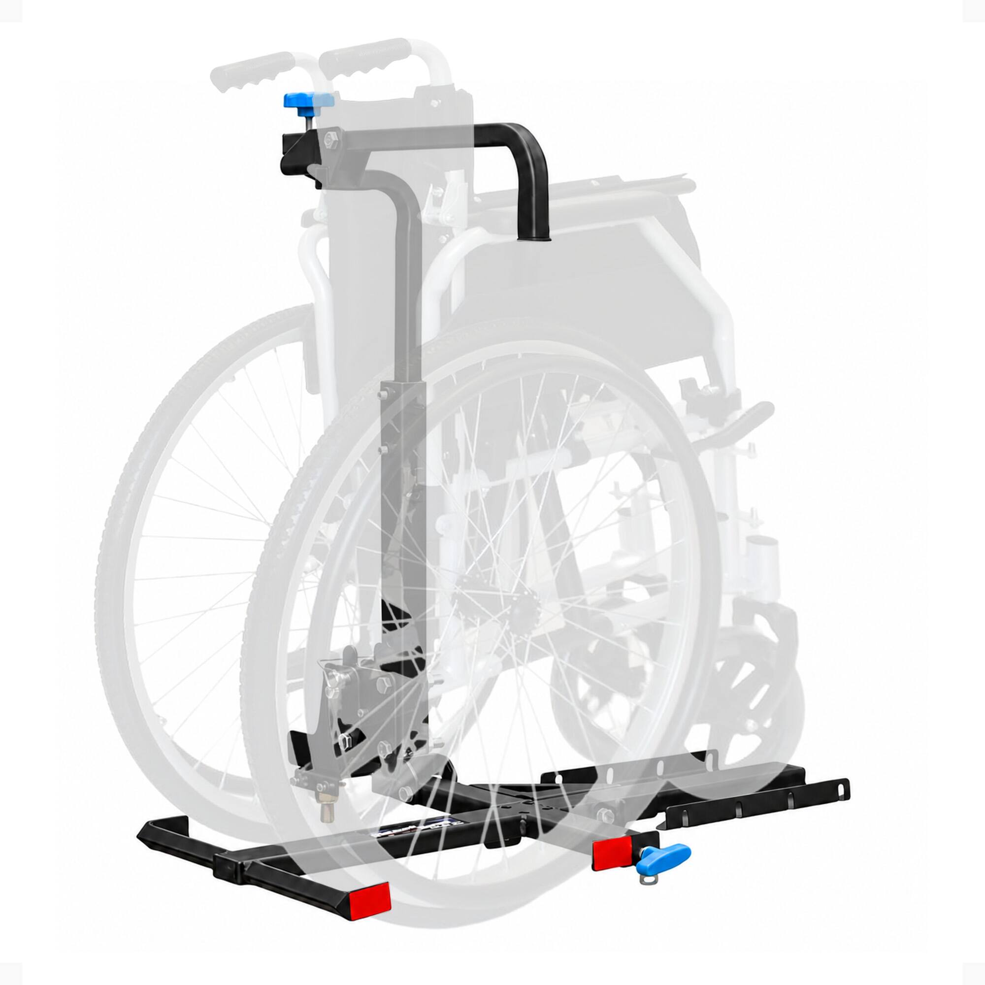 Alt View 4. Silver Spring - Silver Spring Foldable Manual Wheelchair Carrier Platform with Hitch Ball Mount - Black.