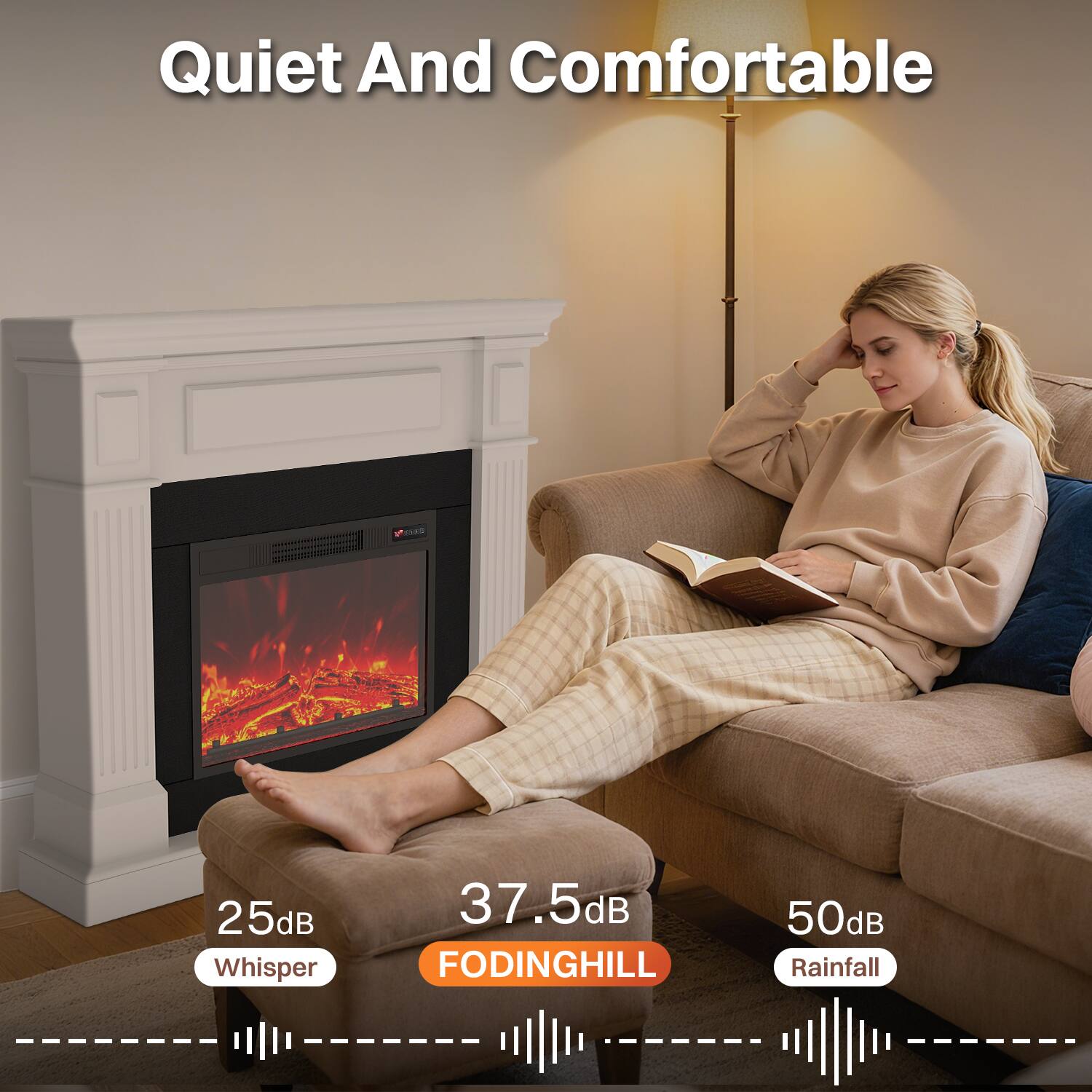 Quiet And Comfortable

25dB Whisper

37.5dB FODINGHILL

50dB Rainfall