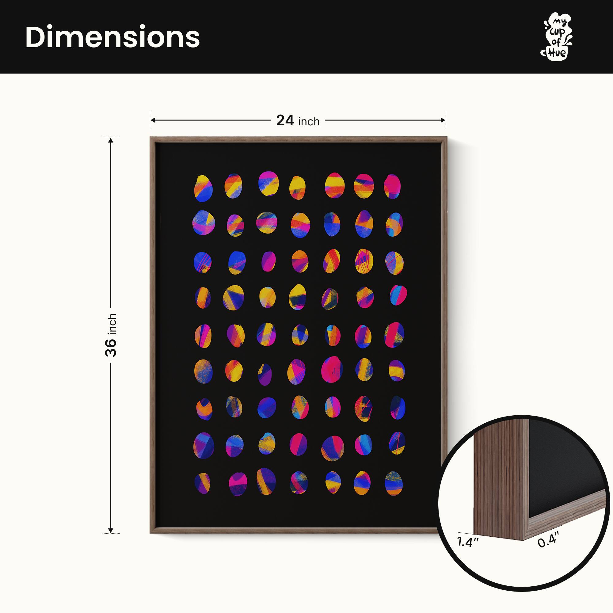 Dimensions  
- Width: 24 inches  
- Height: 36 inches  
- Depth: 1.4 inches  
- Thickness: 0.4 inches