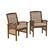 Left. Walker Edison - Cypress Acacia Wood Patio Chairs, Set of 2 - Dark Brown.