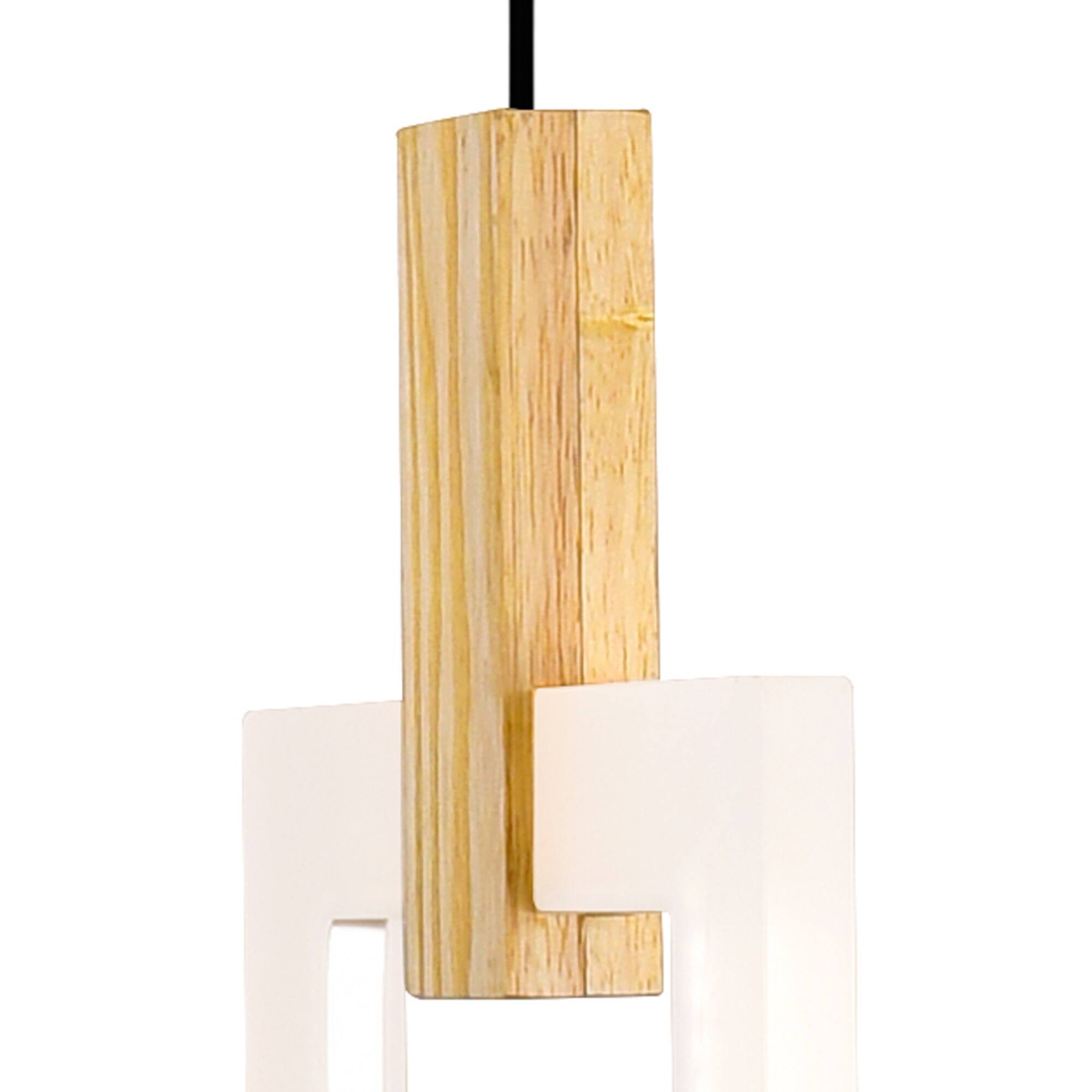 Back. CWI Lighting - Anello LED Pendant With White Oak Finish - White Oak.