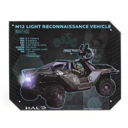 Halo - Warthog Specs Tin Sign - Black