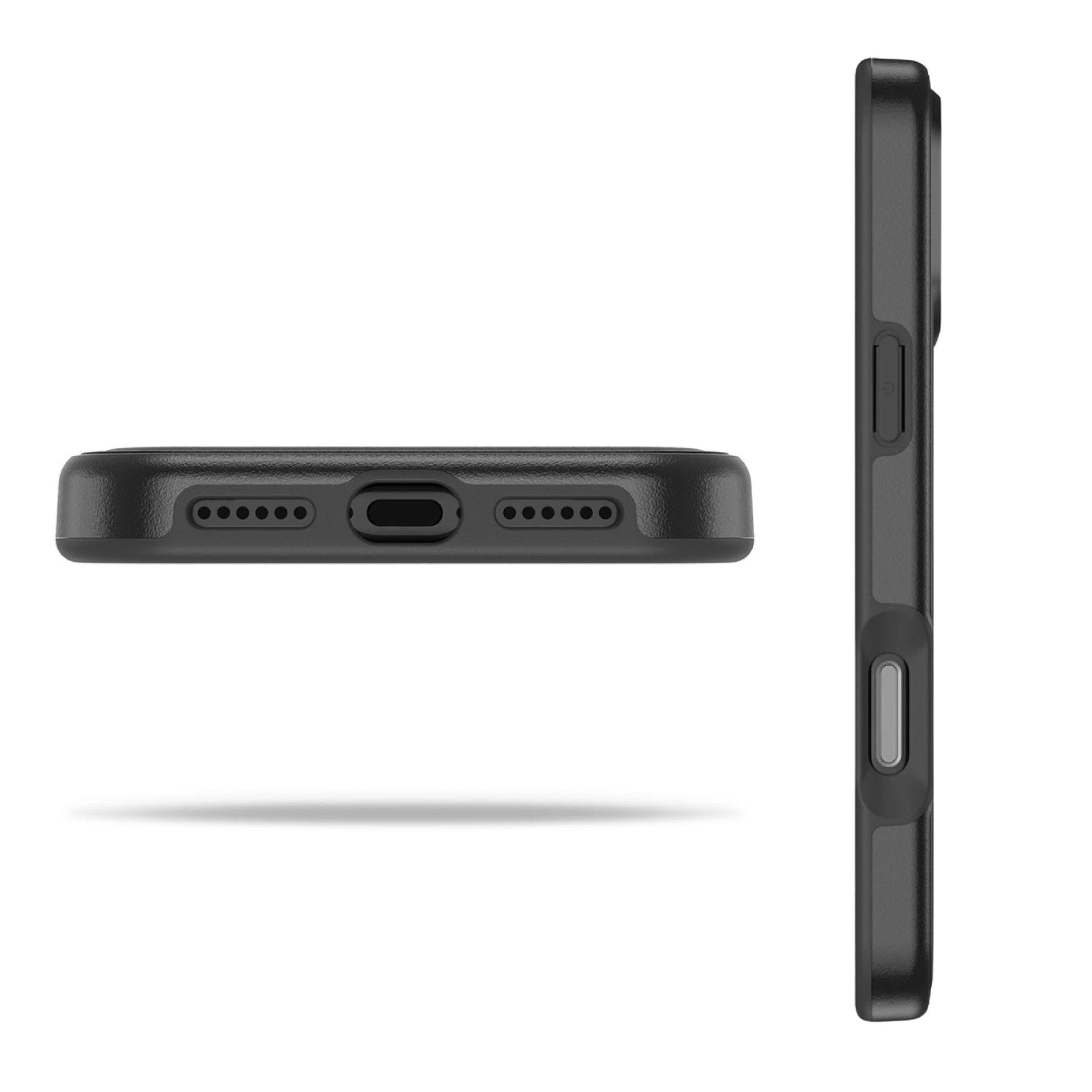 Left. Kitcheniva - Wireless Magnetic Charging Compatible Case For iPhone 17 Pro - Black.