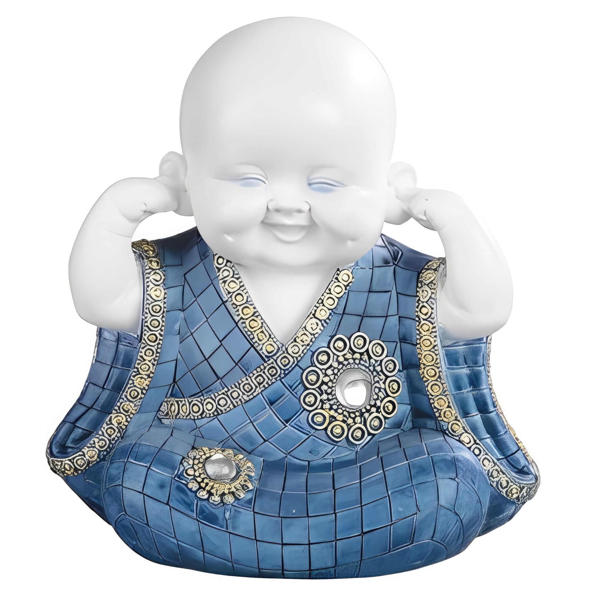 FC Design - 6"H Monk No Llisten Figurine Statue Office Desk Tabletop Home Decor Gift - Multi-Color