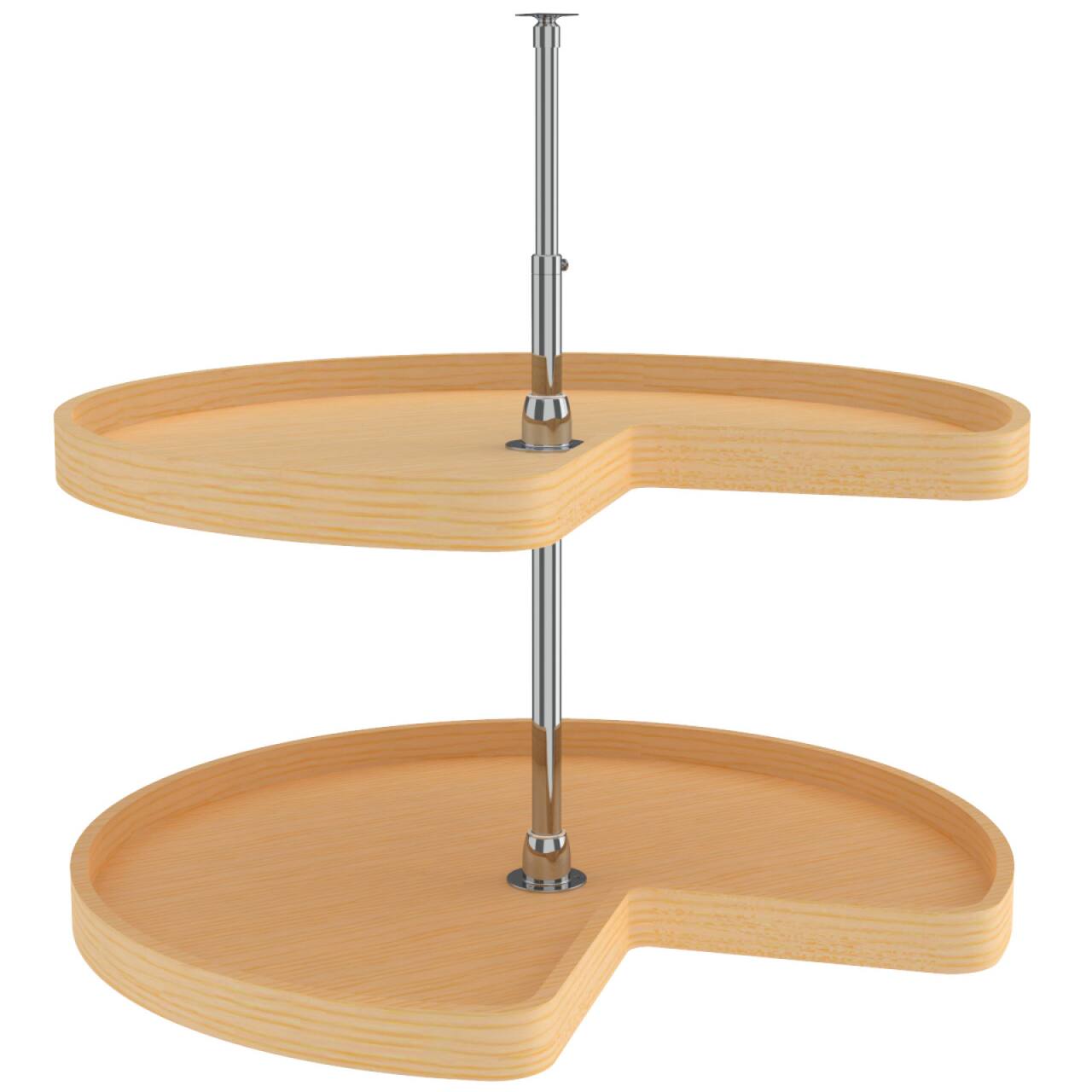 Front. Rev-A-Shelf - Rev-A-Shelf 32" Wooden Cabinet 2-Shelf Kidney Lazy Susan, Certified Refurbished - Natural Maple.