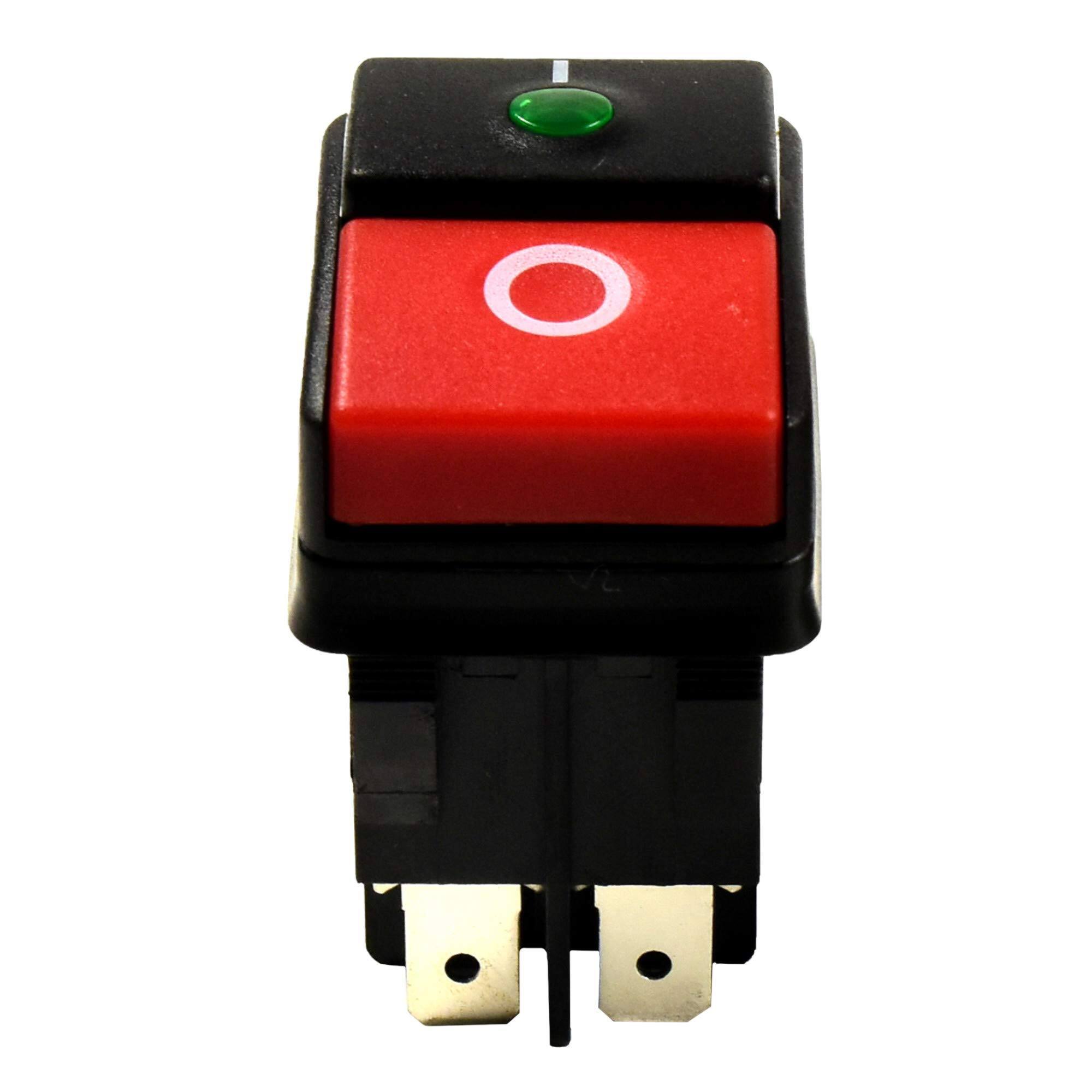 Alt View 3. HQRP - On-Off Power Switch 4-Pin for Ryobi RY-14122 RY-141600 RY-141900 Pressure Washer Replacement - black.