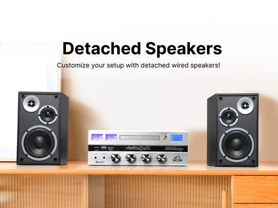 Detached Speakers  
Customize your setup with detached wired speakers!