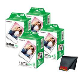 Fujifilm - Instax Mini Instant Camera Film (80 Exposure) + Cleaning Cloth