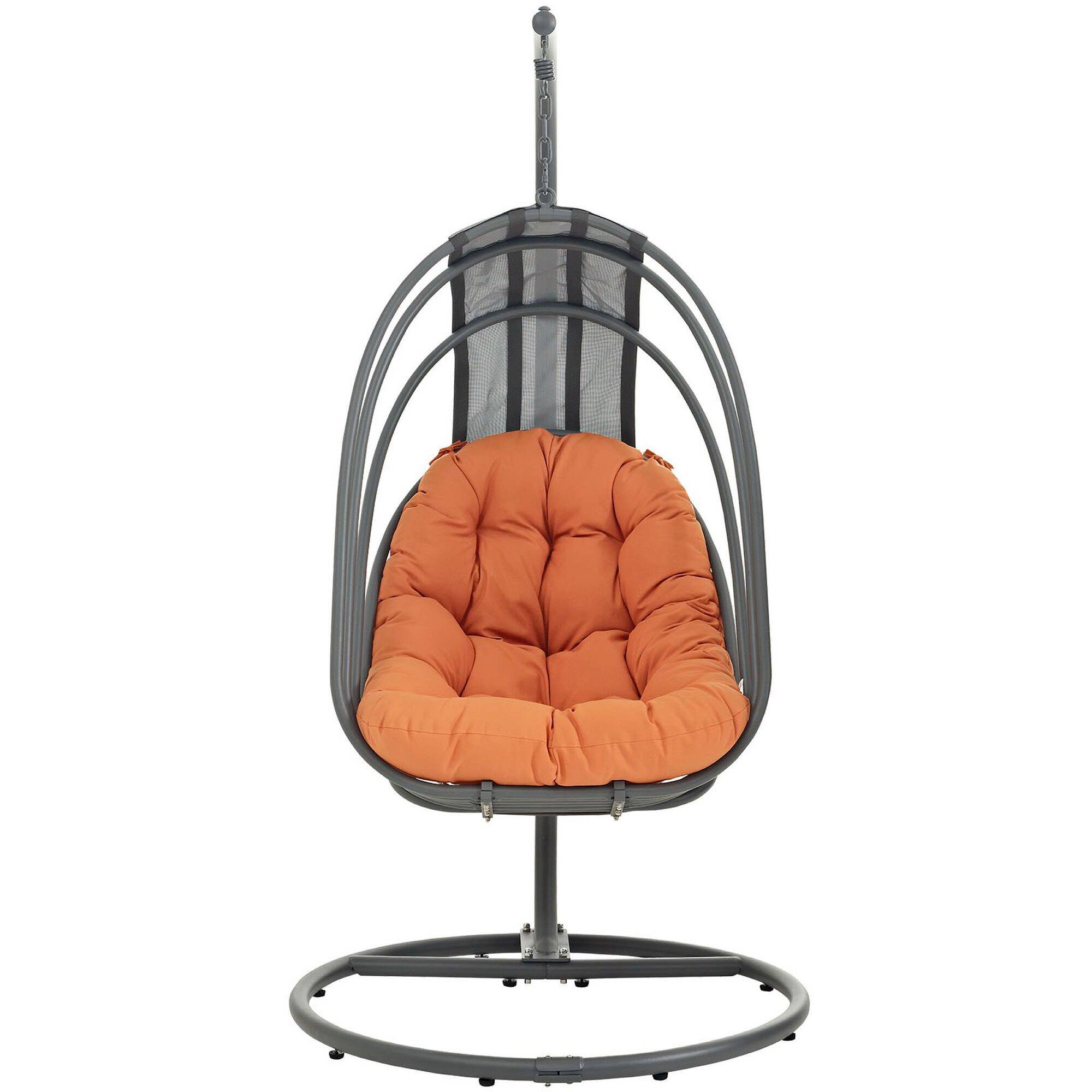 Left. Modway - Whisk Outdoor Patio Swing Chair Without Stand by Modway - Orange.