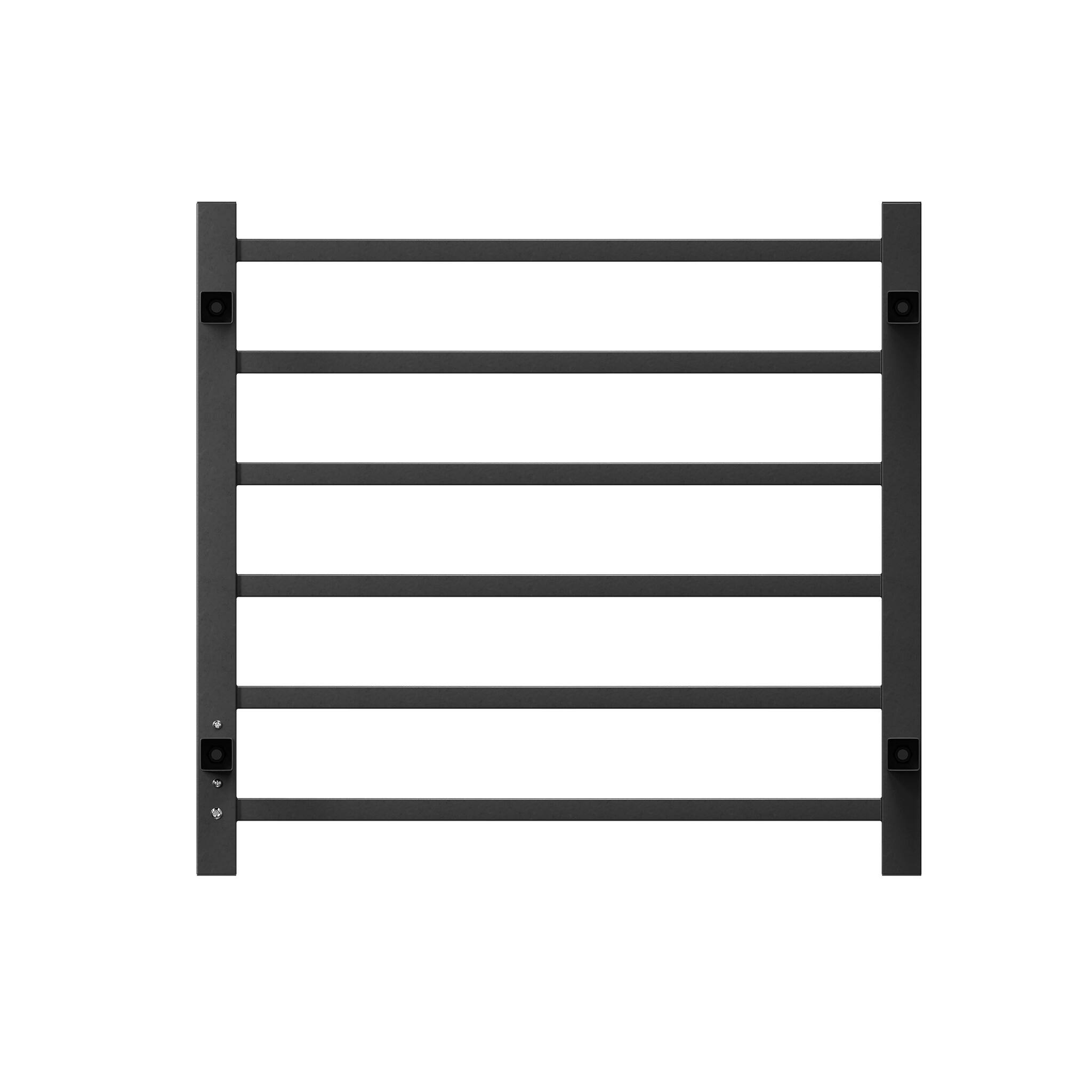 Alt View 2. COWLOWN - 6-Bar Electric Heated Towel Rack Wall Mount Plug-in Towel Warmer Matte Black w Timer - Matte Black.