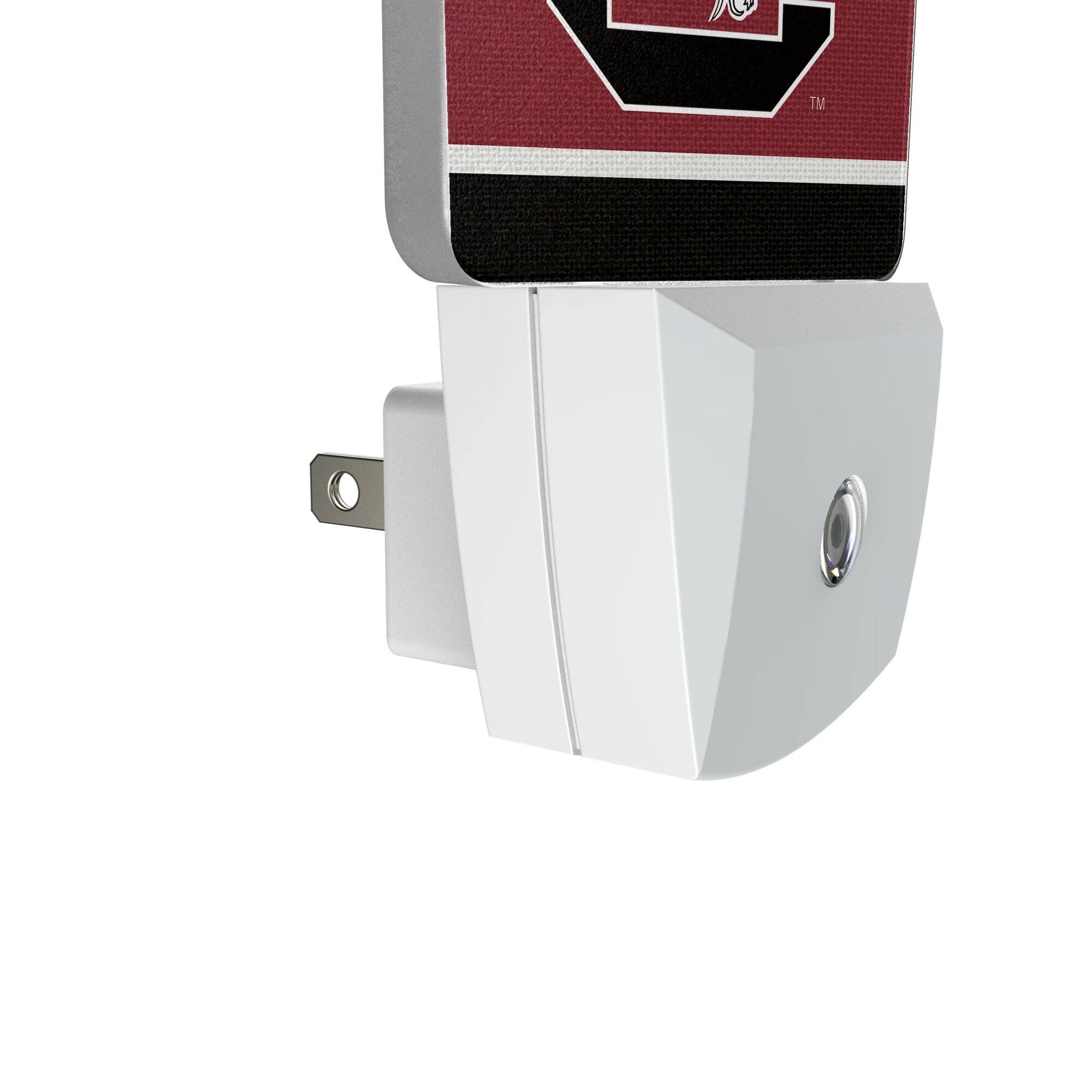 Alt View 2. Keyscaper - South Carolina Gamecocks Stripe Design Nightlight 2-Pack - Multicolor.