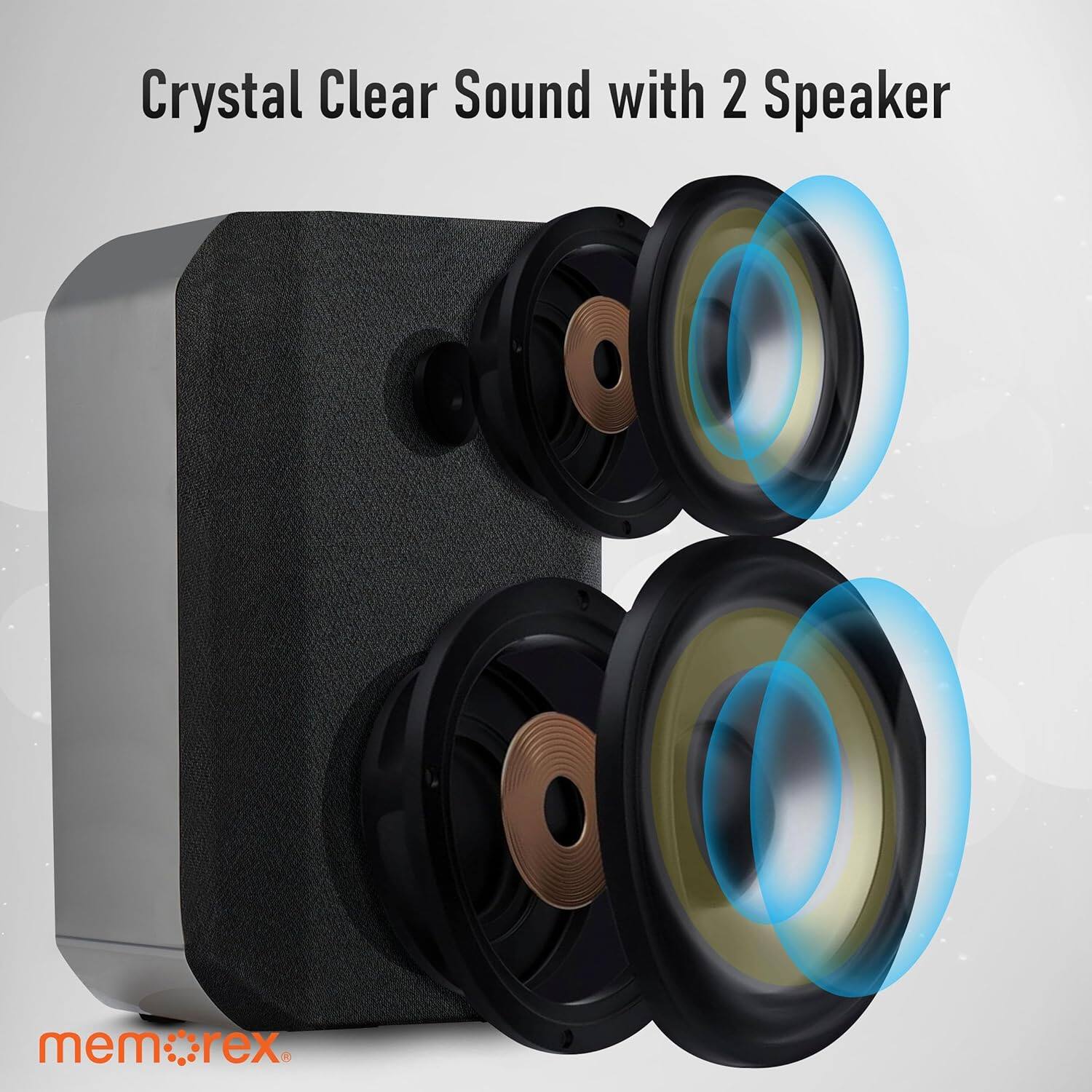 Memorex MCD200 Bluetooth CD Micro System with FM Radio Black