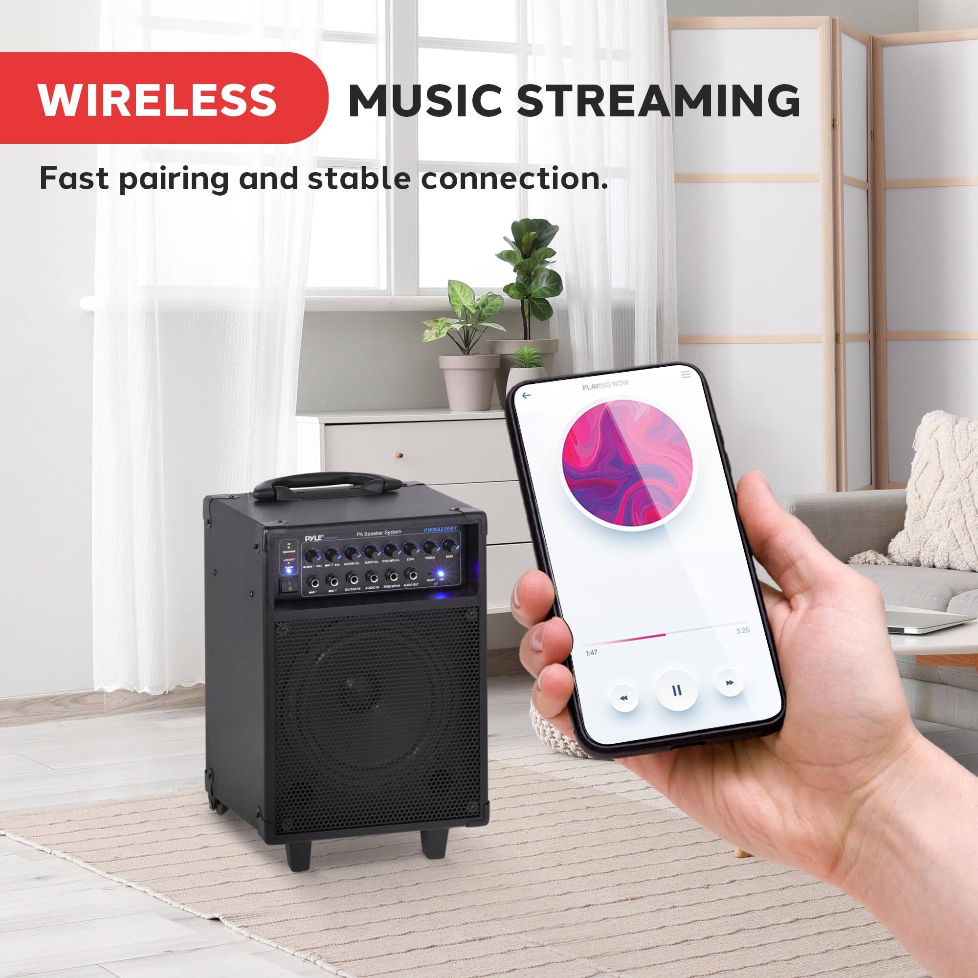WIRELESS MUSIC STREAMING  
Fast pairing and stable connection.