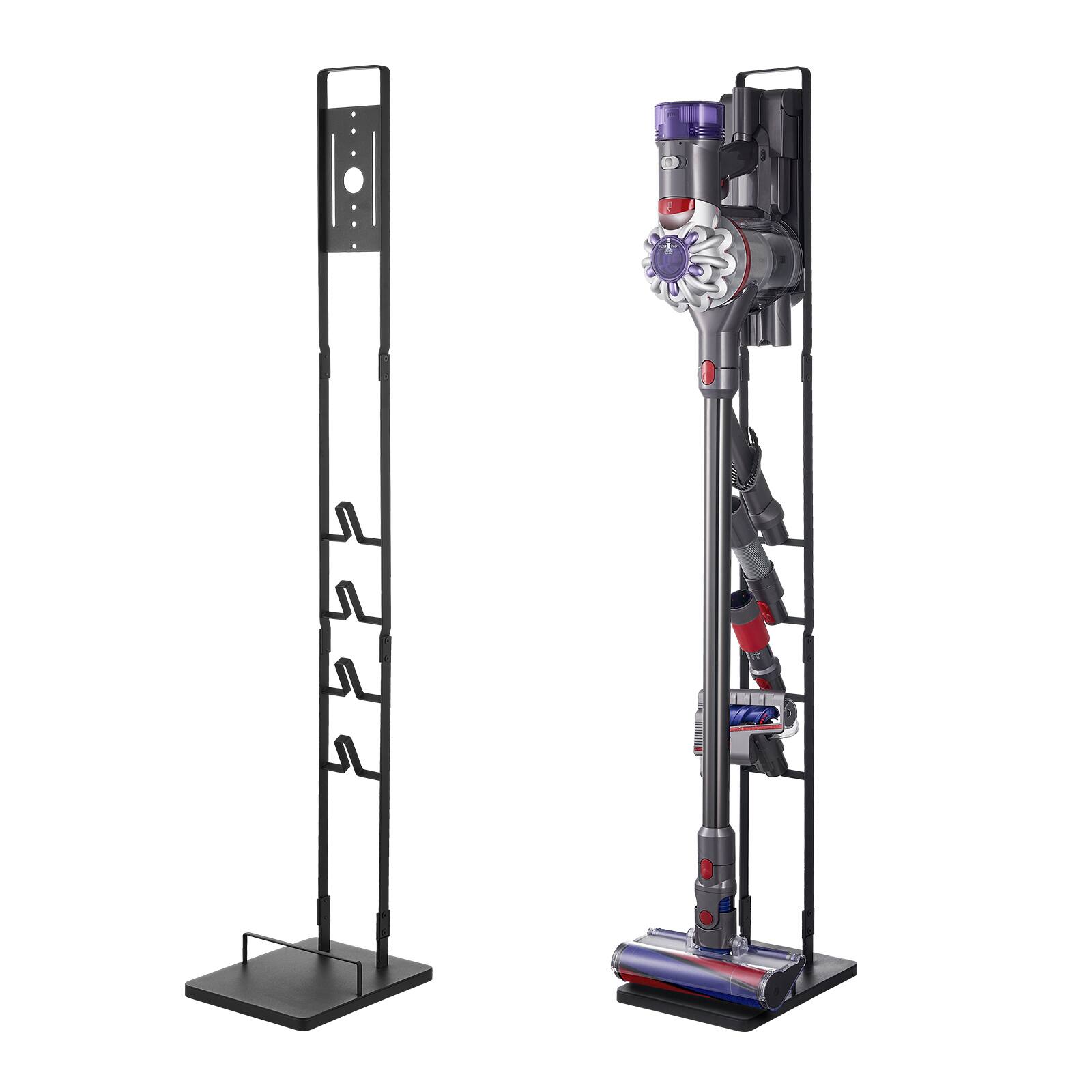 Alt View 5. VEVOR - Vacuum Stand for Dyson Multi-Models Stable Storage Bracket Holder with 4 Hooks - Black.