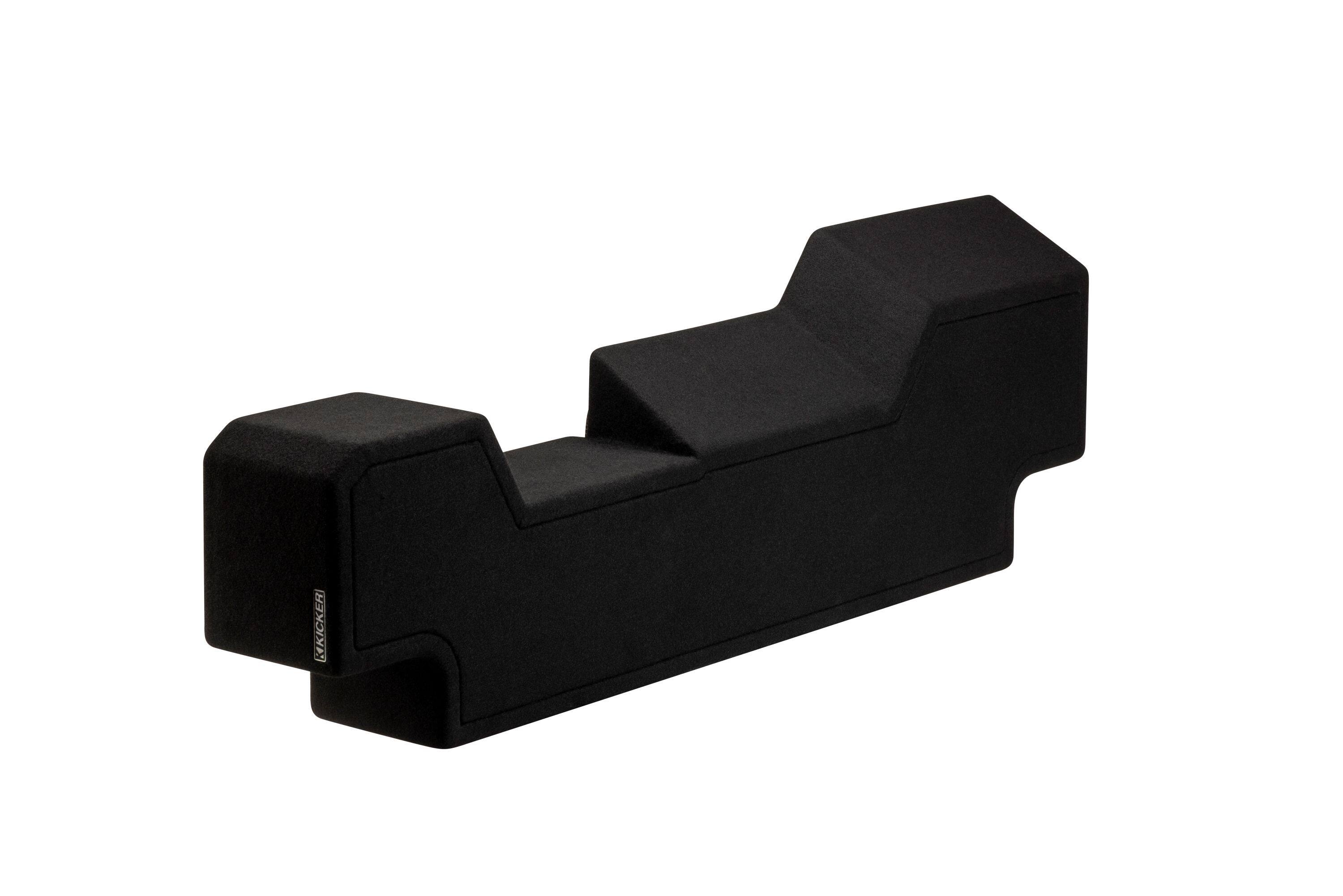 Back. KICKER - L7T 5th Generation Custom Fit Dual 10" 2-Ohm Down Firing Enclosure Subwoofer for Select Dodge Rams - Black.