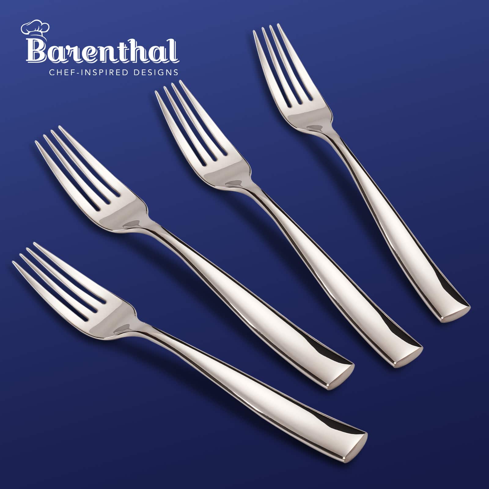 Hansmart - BARENTHAL Premium 4-Piece Stainless Steel Cutlery Set, Ergonomic Design, Dishwasher Safe, Rust Resistant, Mirror Finish - 4 PCS Dinner Fork