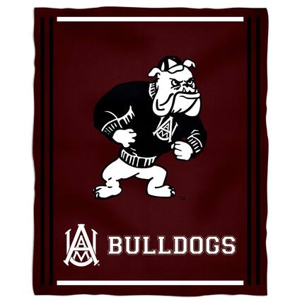Front. Vive La Fete - Alabama A&M Bulldogs 36'' x 48'' Children's Mascot Plush Blanket - Multicolor.