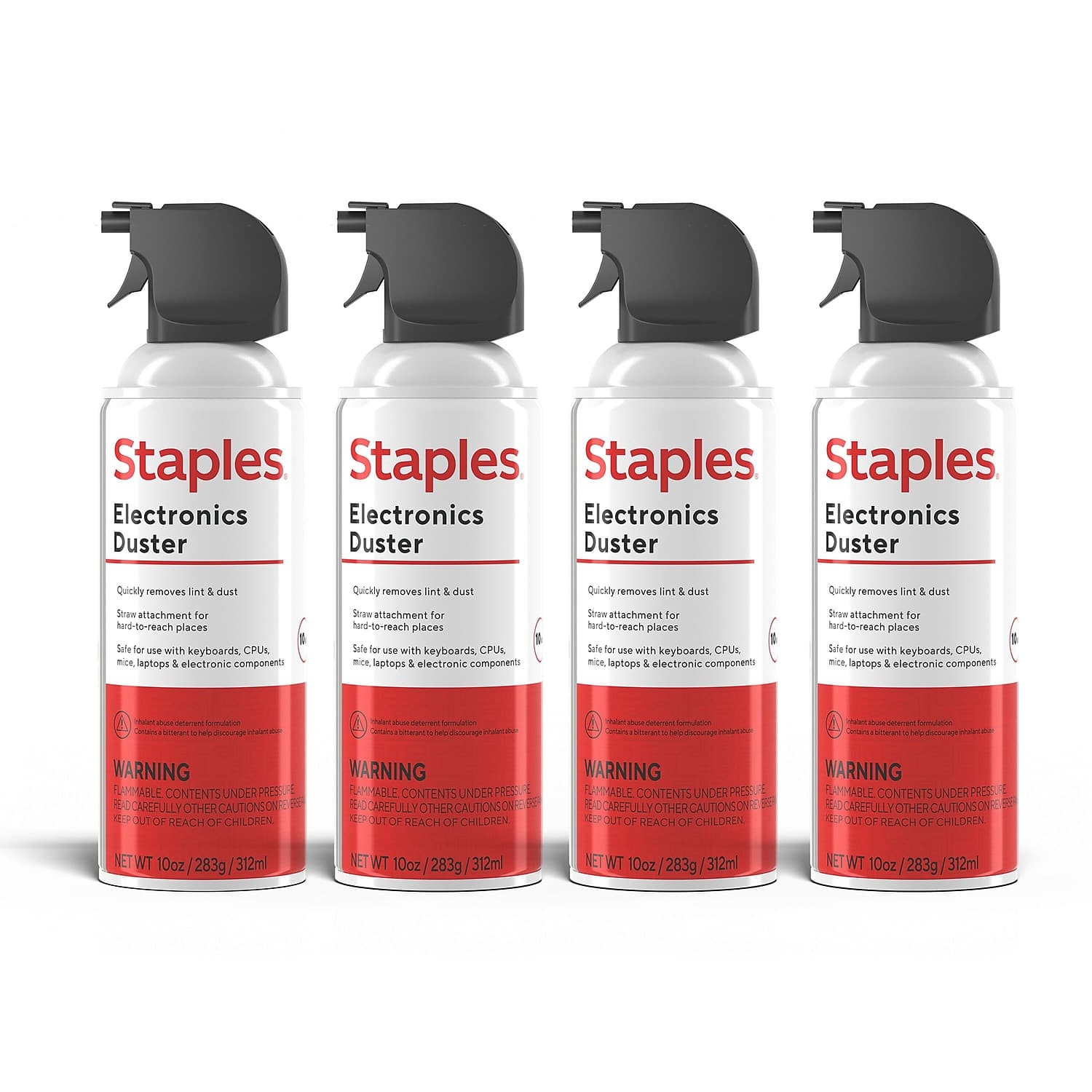 Staples - Staples® Electronics Air Duster, 10 oz., 4/Pack (SPL10ENFR-4) - Clear price history on PriceWatchPro