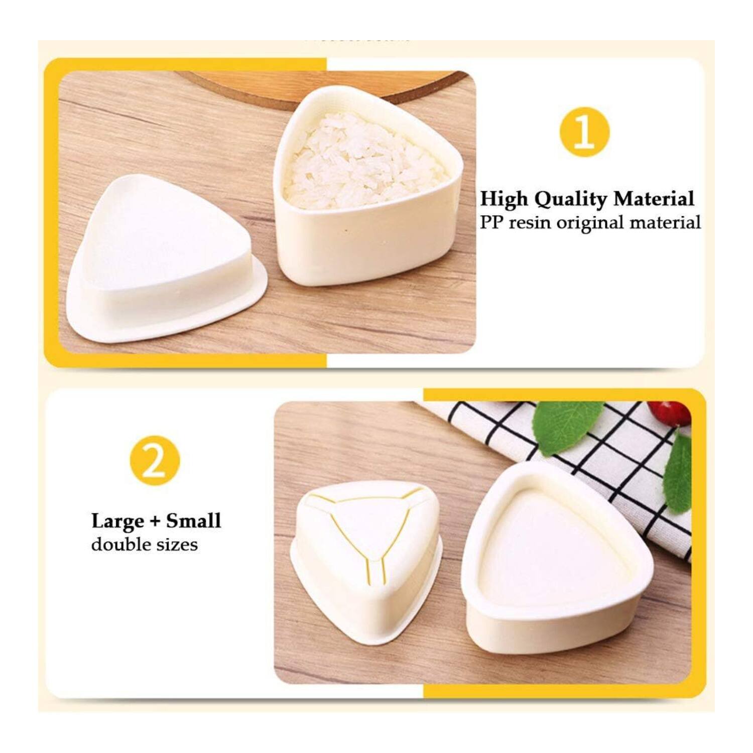 1. High Quality Material: PP resin original material  
2. Large + Small double sizes