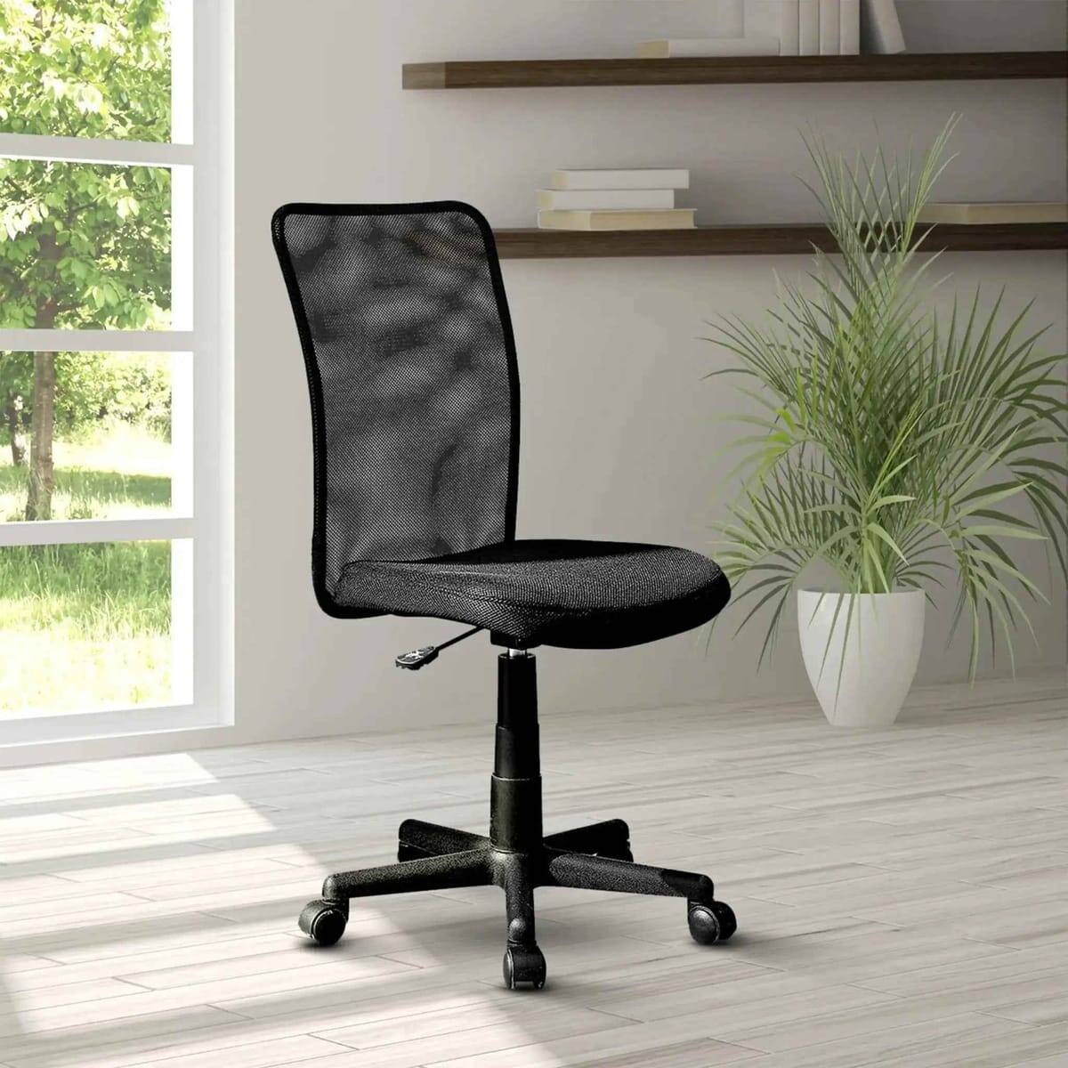 Angle. Techni Mobili - Mesh Task Office Chair Ergonomic Comfort for Home Office - Black.