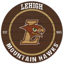 Jardine - Lehigh Mountain Hawks 20'' x 20'' Indoor/Outdoor Circle Sign - Brown