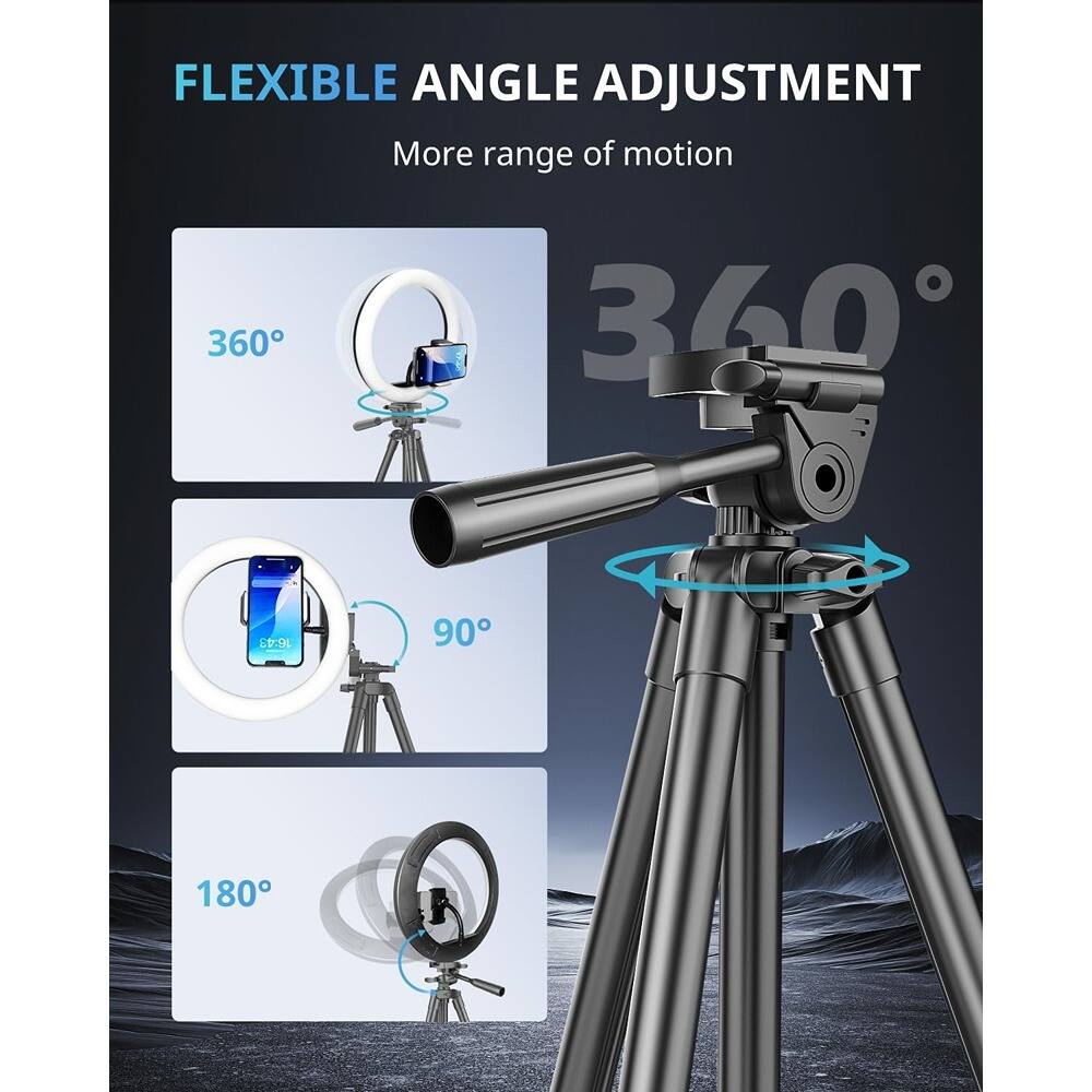 FLEXIBLE ANGLE ADJUSTMENT  
More range of motion  

360°  
90°  
180°