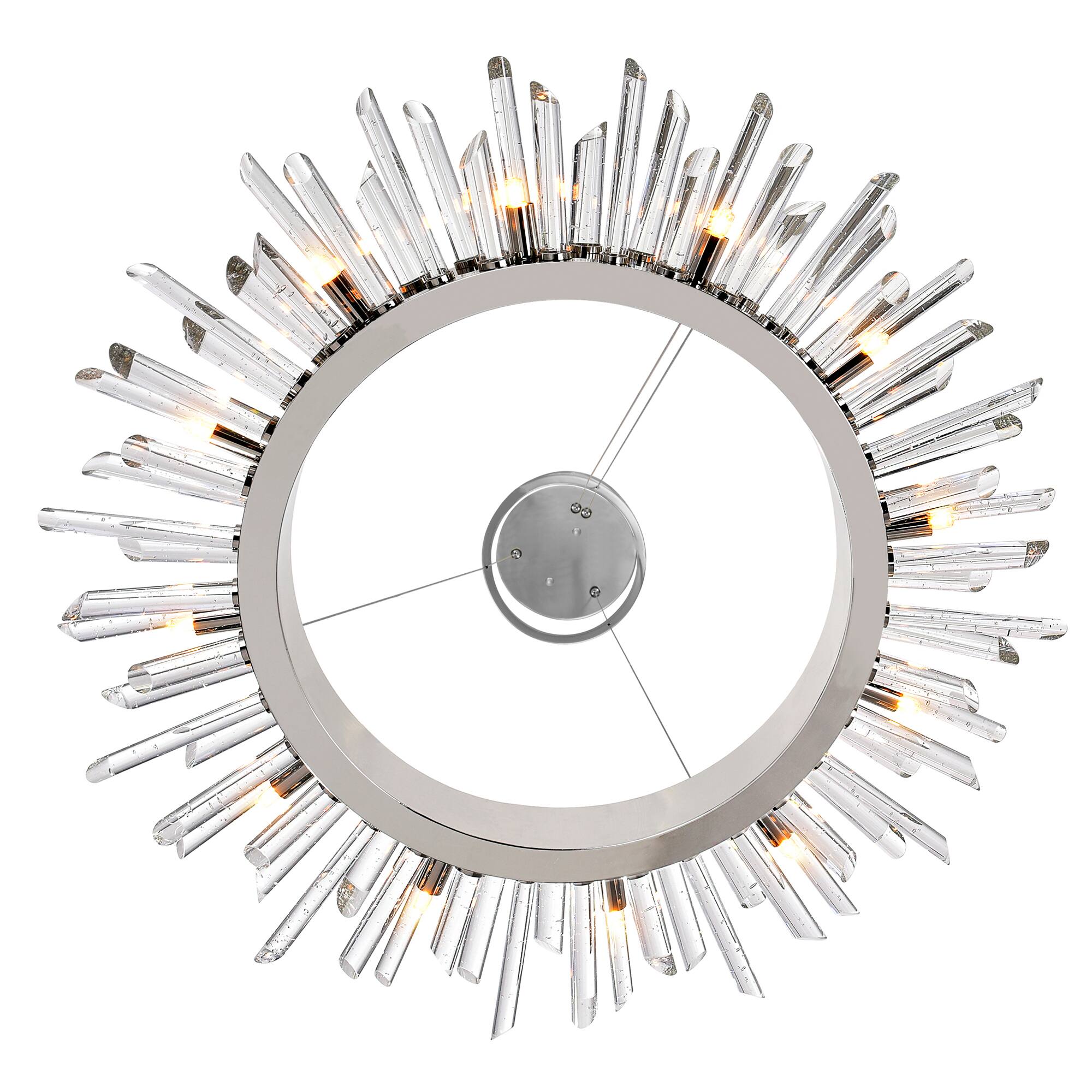 Angle. CWI Lighting - Thorns 12 Light Chandelier With Polished Nickel Finish - Polished Nickel.