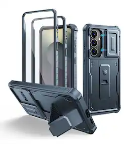 dexnor - for Samsung Galaxy S26 Plus Case with Upgraded Slide Camera Cover & Kickstand(2026) - Navy Blue